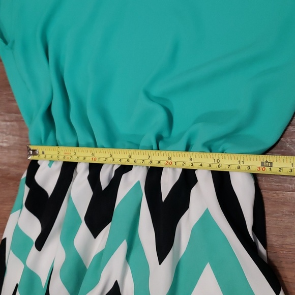 My Story Geometric Print Colorful Coastal Fit Flare Dress - Picture 5 of 6